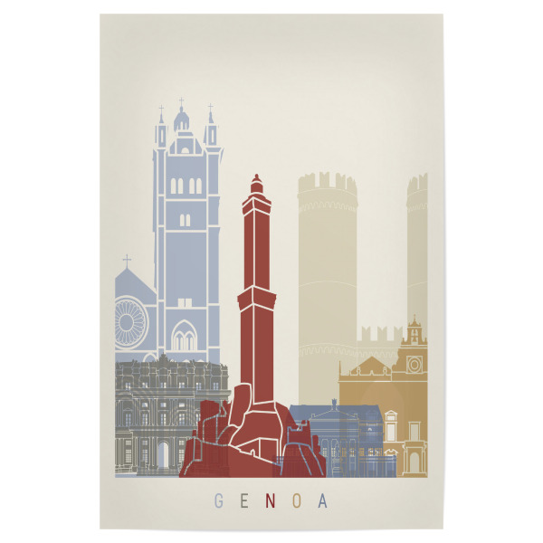 Poster 30x20 cm "Genoa skyline" artboxONE - Städte,Architektur