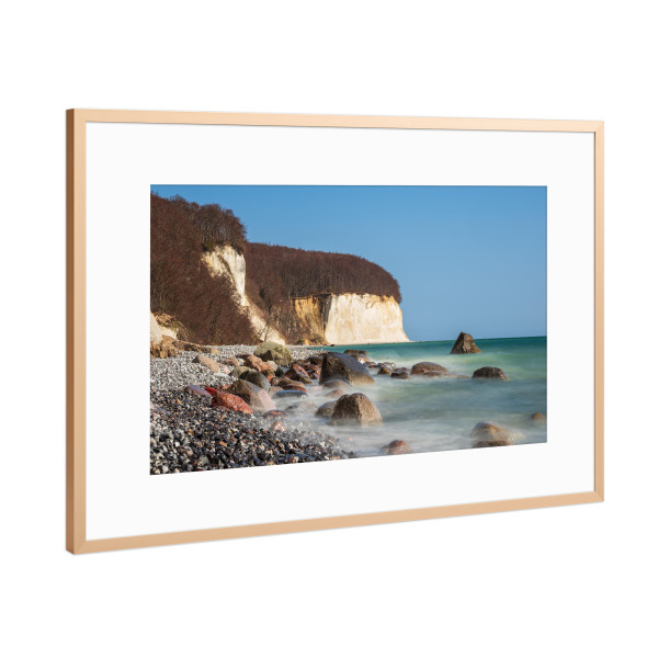 Poster mit Rahmen Kupfer "Frühling am Kreidefelsen" artboxONE - Natur,Reise,Reise / Strand und Meer