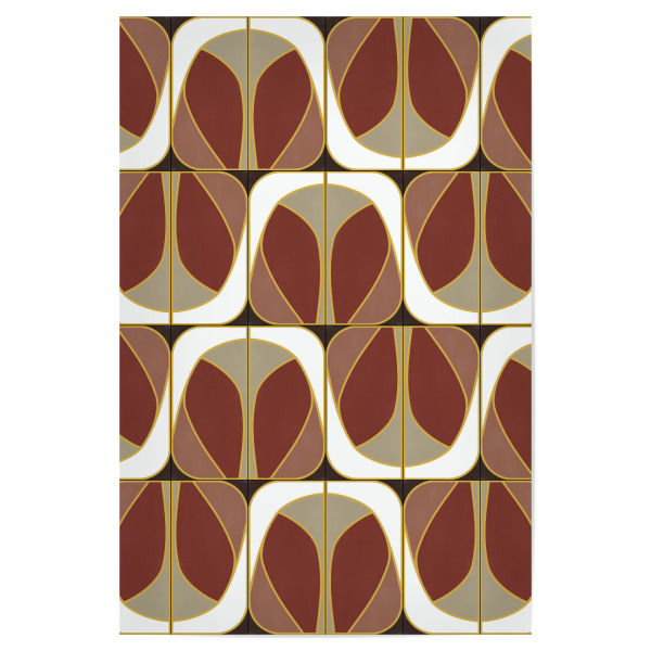 Poster "Umber Deco Mixed Tiles" artboxONE - Abstrakt,Geometrie - Tiles,Pattern,Artdeco,Geometrie,Geometry,Formen,Abstract,Abstrakt