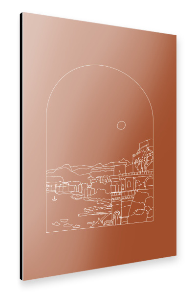 Alu-Dibond "Italia Sorrento Landscape" 30x20 cm artboxONE