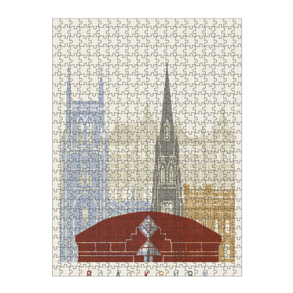 Puzzle Ravensburger "Blackburn skyline" artboxONE - Städte,Architektur