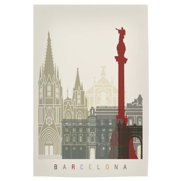 Poster 30x20 cm "Barcelona skyline" artboxONE - Städte,Architektur