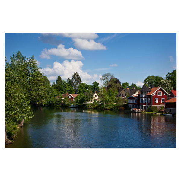 Poster 30x20 cm "Häuser am Fluss" artboxONE - Natur,Reise,Architektur,Reise / Länder