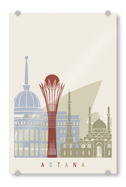 Acrylglasbild "Astana skyline" artboxONE - Städte,Architektur