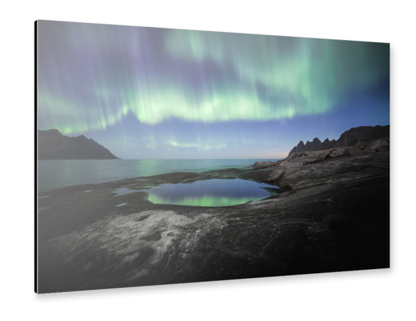 Alu-Dibond "Nordlichtnacht" 30x20 cm artboxONE