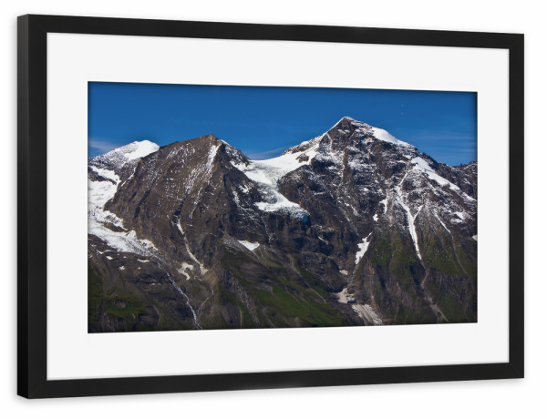 Poster mit Rahmen schwarz "Schnee auf den Bergen" artboxONE - Natur,Reise,Reise / Länder