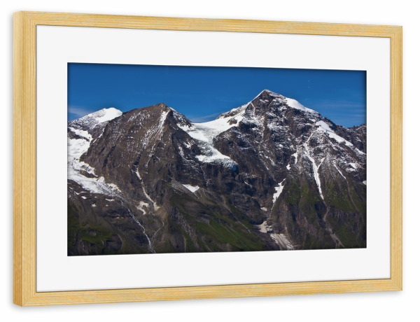 Poster mit Rahmen kiefer "Schnee auf den Bergen" artboxONE - Natur,Reise,Reise / Länder
