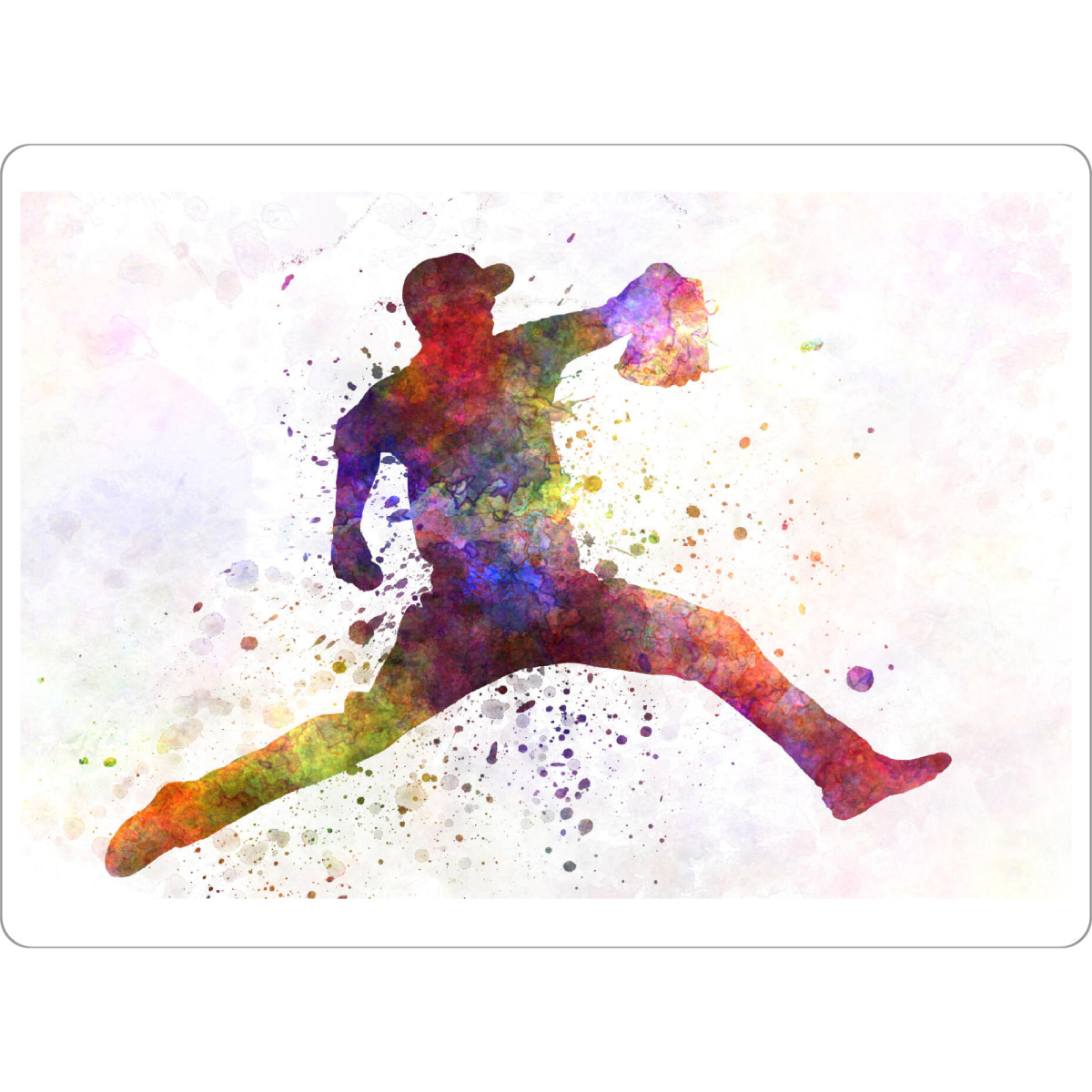 Tischset "Baseball pitcher" artboxONE - Sport - America,Sport,Sports,Colorful baseball,Bat,Stadium,Player,Pitcher,Watercolor - Bild america