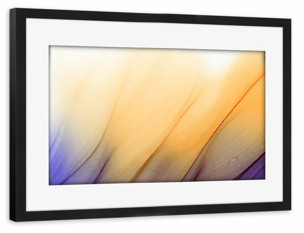 Poster mit Rahmen schwarz "Morning Light on Hills" artboxONE - Abstrakt