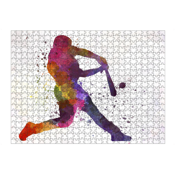 artboxONE Puzzle "Baseball pitcher with bat" artboxONE - Sport - Baseball,Bat,Colorful,America,Splash,Stadium,Sport,Sports - Bild baseball