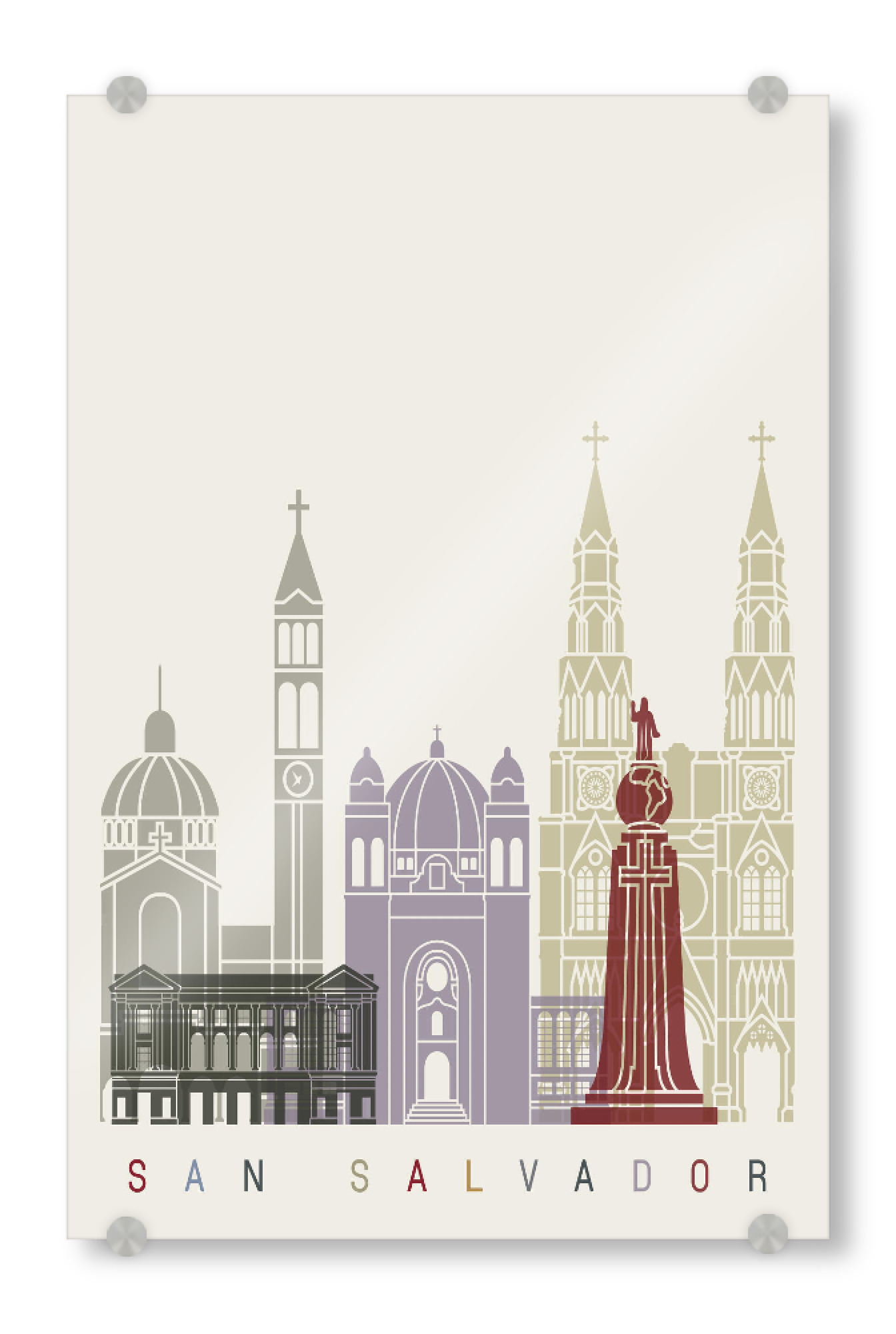 Acrylglasbild "San Salvador skyline" artboxONE - Städte,Architektur