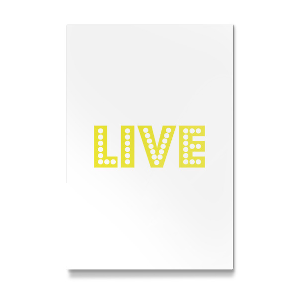 Galerie-Print "Live I Neon Schrift Gelb" 30x20 cm artboxONE