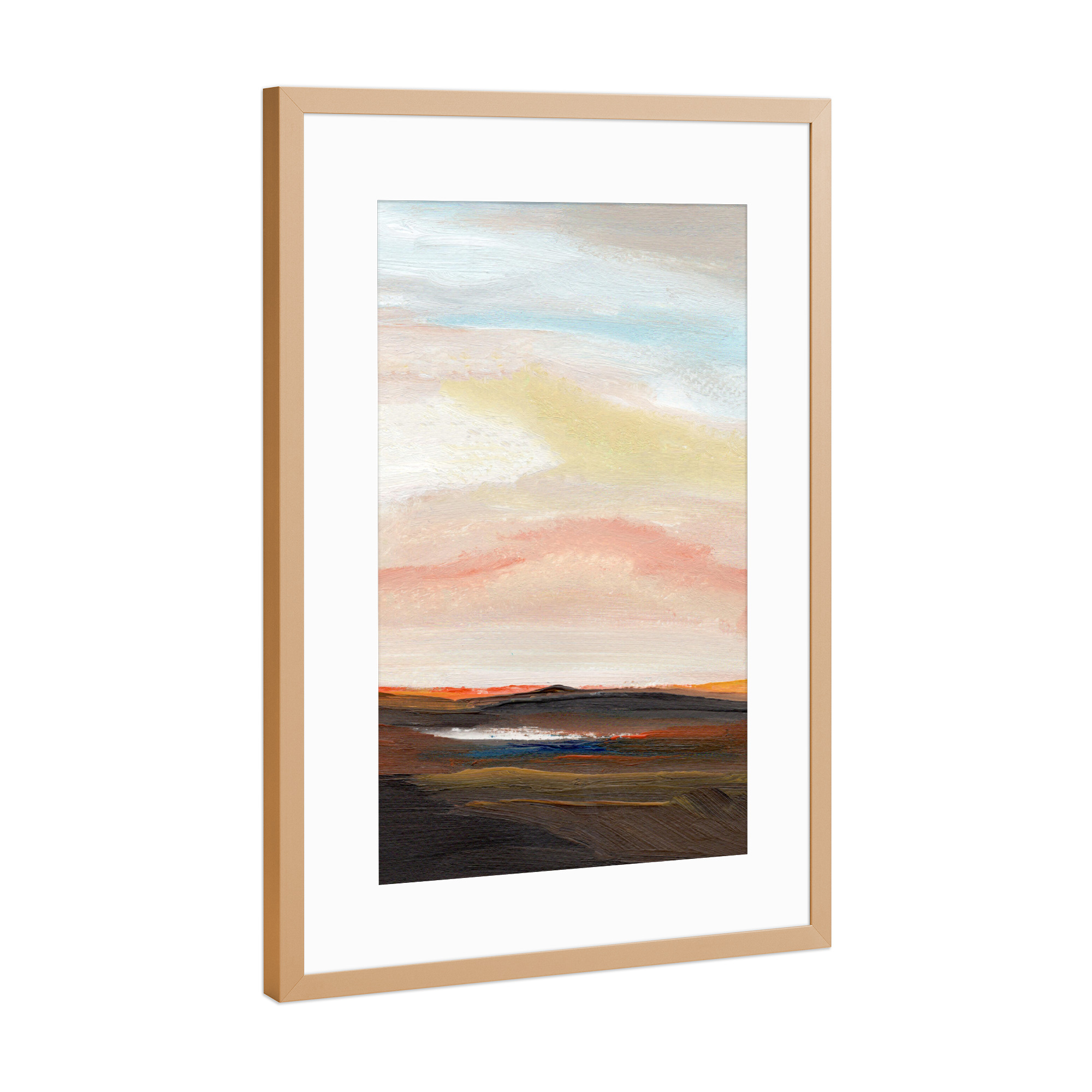 Poster mit Rahmen Kupfer "Scirocco view ll" artboxONE - Natur,Abstrakt