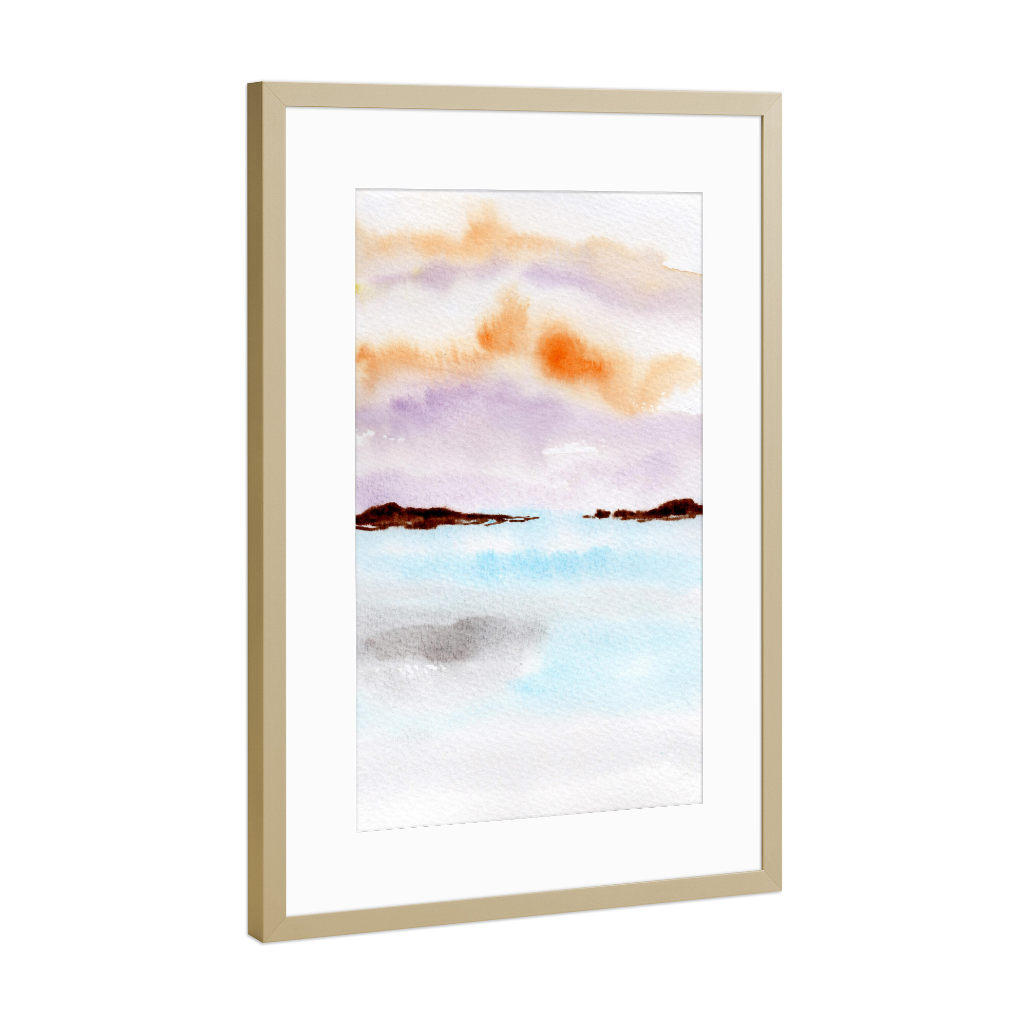 Poster mit Rahmen Gold "Bright sky" artboxONE - Natur,Abstrakt
