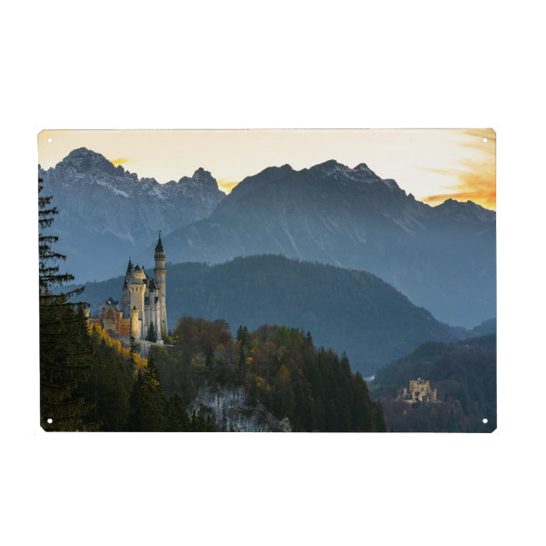 Holzbild "Königsschlösser im Herbst" artboxONE - Natur,Reise,Architektur,Reise / Länder