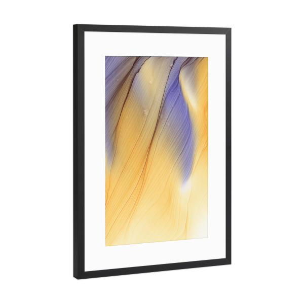 Poster mit Rahmen Schwarz (Metallic) "Feather- - Art" artboxONE - Abstrakt