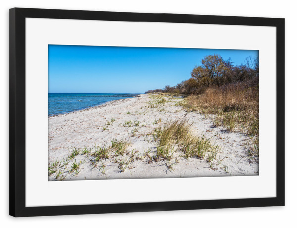 Poster mit Rahmen schwarz "Strand auf Poel" artboxONE - Natur,Reise,Reise / Strand und Meer