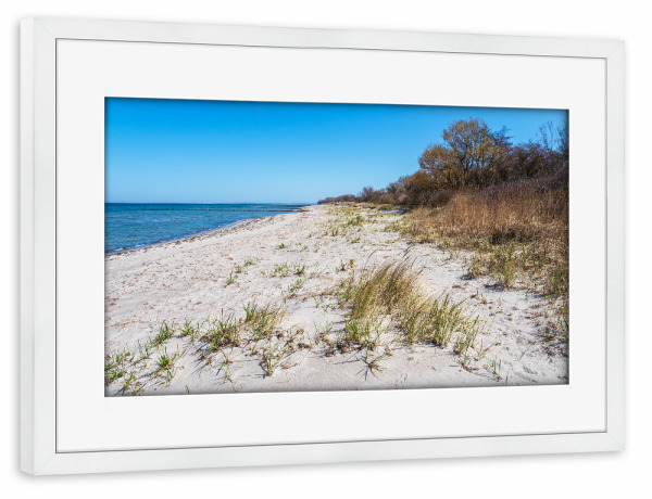 Poster mit Rahmen weiß "Strand auf Poel" artboxONE - Natur,Reise,Reise / Strand und Meer