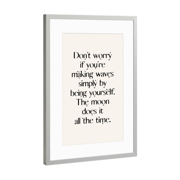 Poster mit Rahmen Silber "Selflove empowering quote" artboxONE - Typografie,Natur,Galaxy