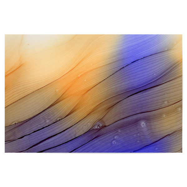 Poster 30x20 cm "Waves - Lila und Gold" artboxONE - Abstrakt