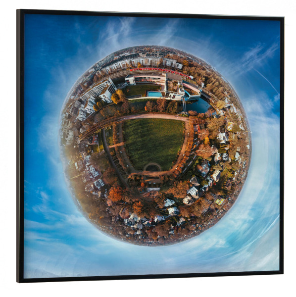 Poster mit schwarzem Rahmen 30x30 cm "HH-Bergedorf, Park Schillerufer" artboxONE - Städte,Städte / Hamburg,Natur,Reise,Reise / Länder