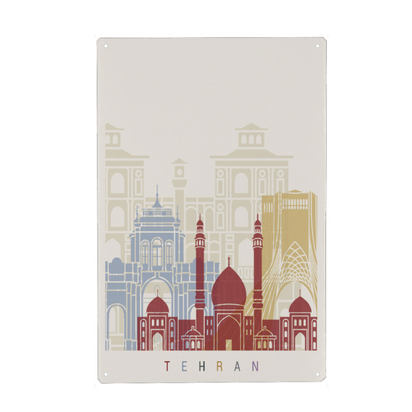 Holzbild "Tehran skyline" artboxONE - Städte,Architektur