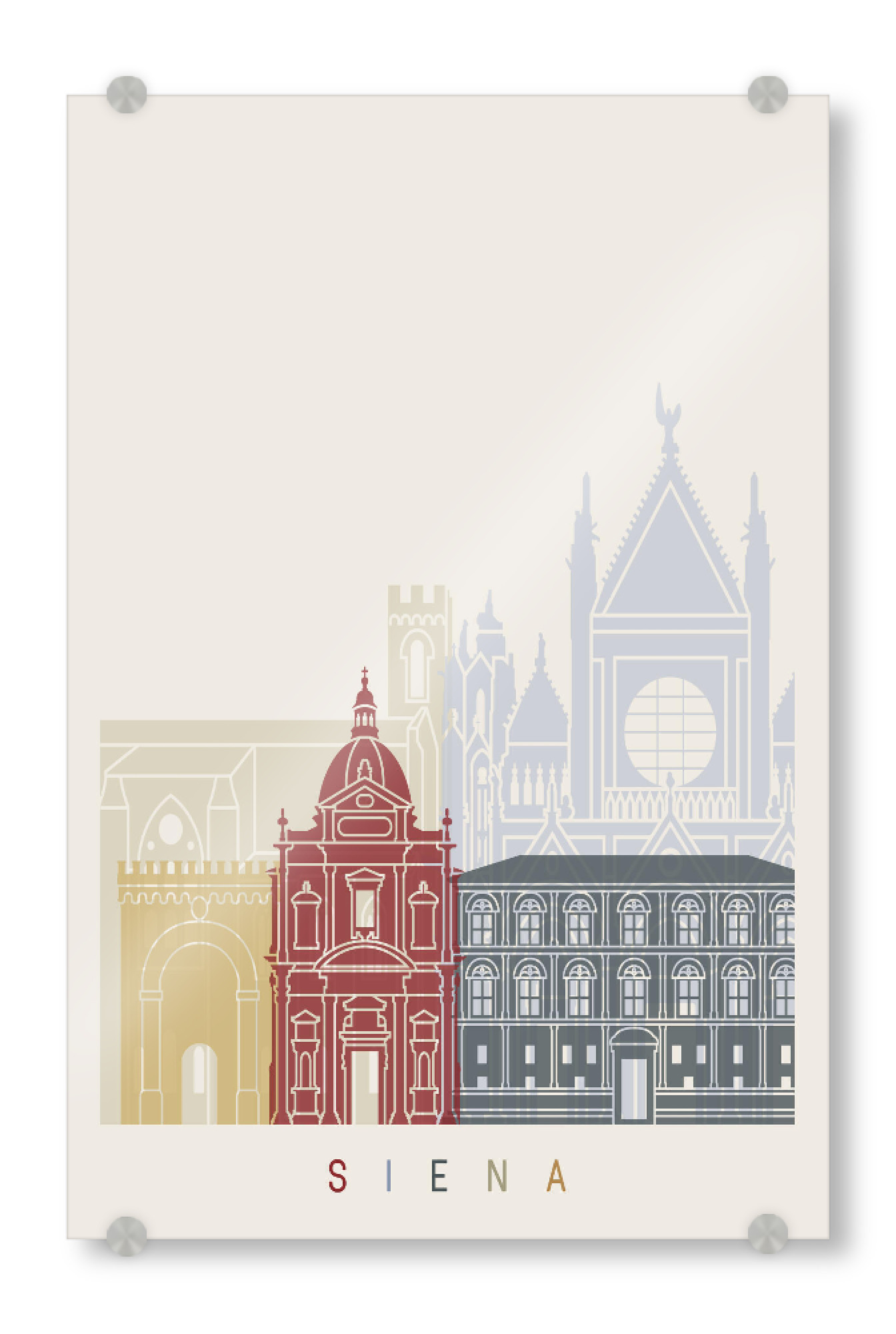 Acrylglasbild "Siena skyline" artboxONE - Städte,Architektur