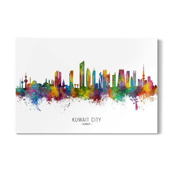 Galerie-Print "Kuwait City Skyline txt" 30x20 cm artboxONE