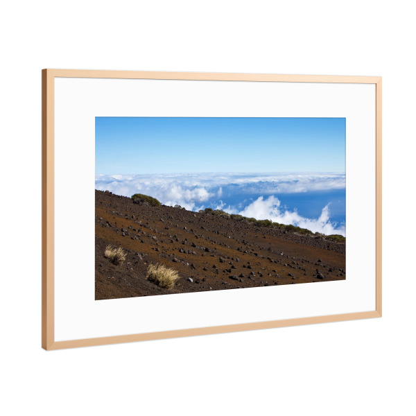 Poster mit Rahmen Kupfer "Lavalandschaft Teneriffa" artboxONE - Natur,Reise,Reise / Länder