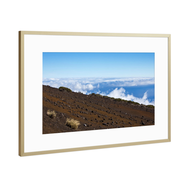 Poster mit Rahmen Gold "Lavalandschaft Teneriffa" artboxONE - Natur,Reise,Reise / Länder