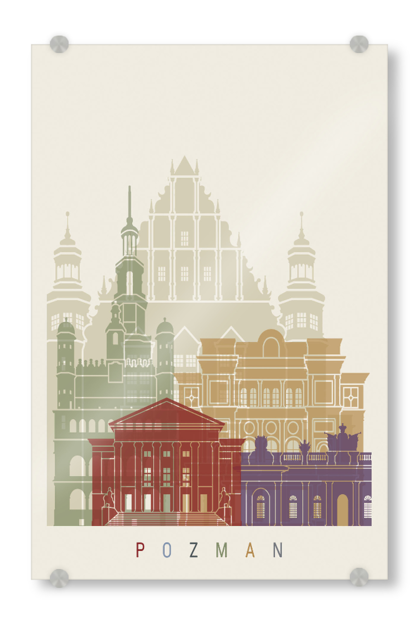 Acrylglasbild "Pozman skyline" artboxONE - Städte,Architektur