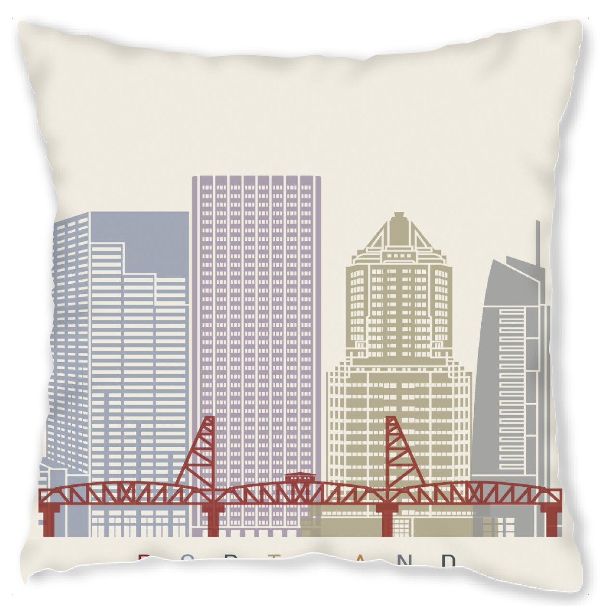 Design-Kissen "Portland skyline" artboxONE - Stߤdte,Architektur