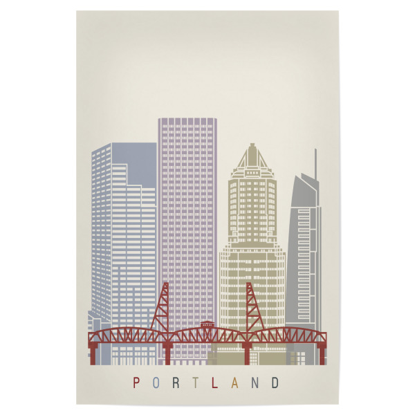 Poster "Portland skyline" artboxONE - Städte,Architektur