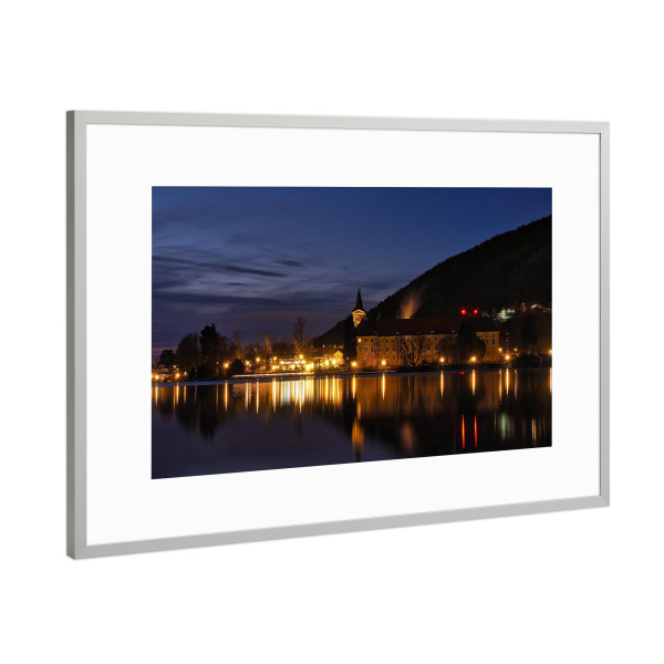 Poster mit Rahmen Silber "Tegernsee" artboxONE - Natur