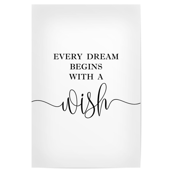 Poster "*Make a Wish*" artboxONE - Typografie,Menschen,Liebe,Lustig