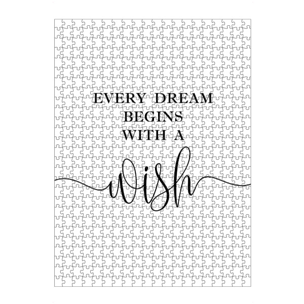Puzzle Ravensburger "*Make a Wish*" artboxONE - Typografie,Menschen,Liebe,Lustig