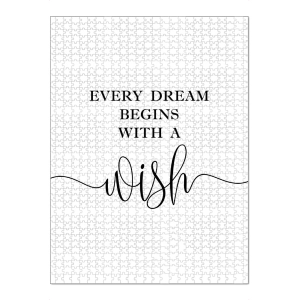 Puzzle Ravensburger "*Make a Wish*" artboxONE - Typografie,Menschen,Liebe,Lustig