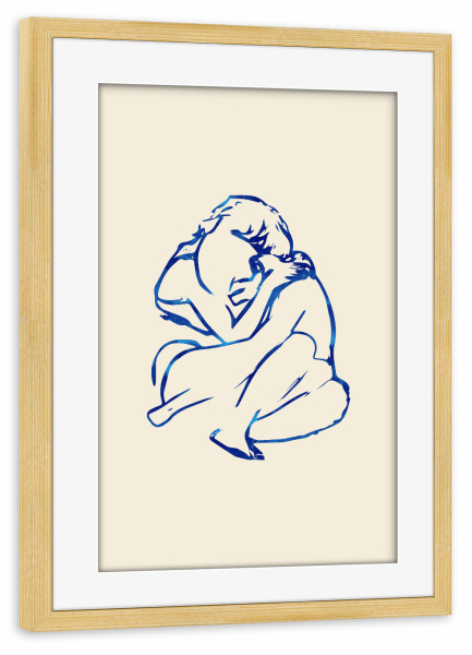 Poster mit Rahmen kiefer "You Put Your Arms Around Me" artboxONE - Liebe