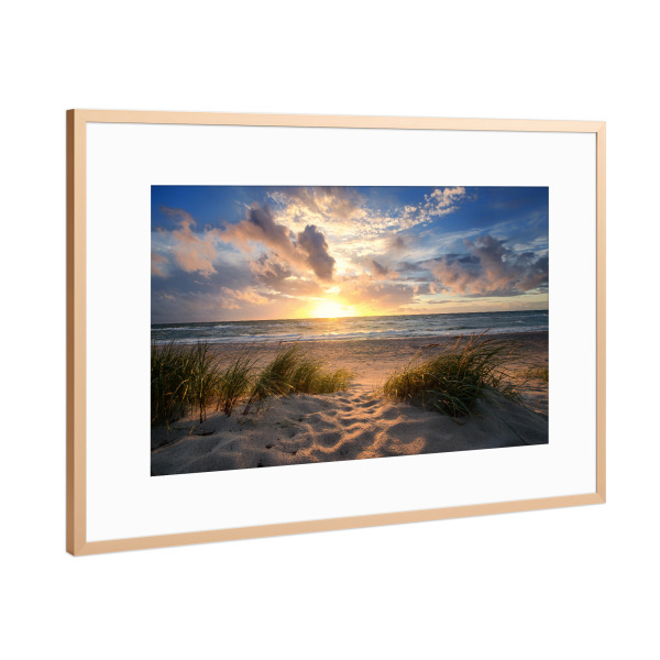 Poster mit Rahmen Kupfer "Träumen am Strand" artboxONE - Natur,Reise,Reise / Strand und Meer