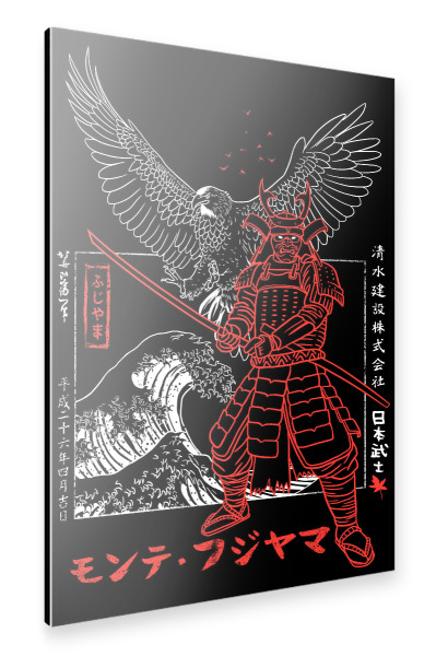 Alu-Dibond "Samurai Eagle Attack" 30x20 cm artboxONE