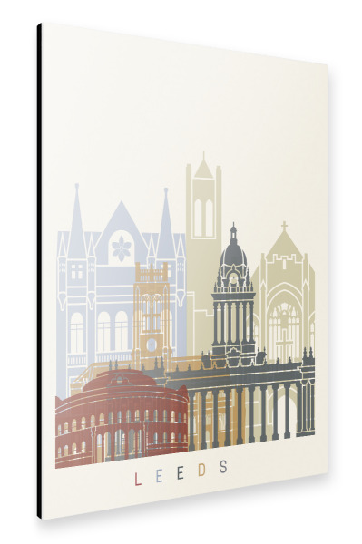 Alu-Dibond "Leeds skyline" 30x20 cm artboxONE