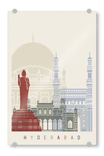 Acrylglasbild "Hyderabad skyline" artboxONE - Städte,Architektur