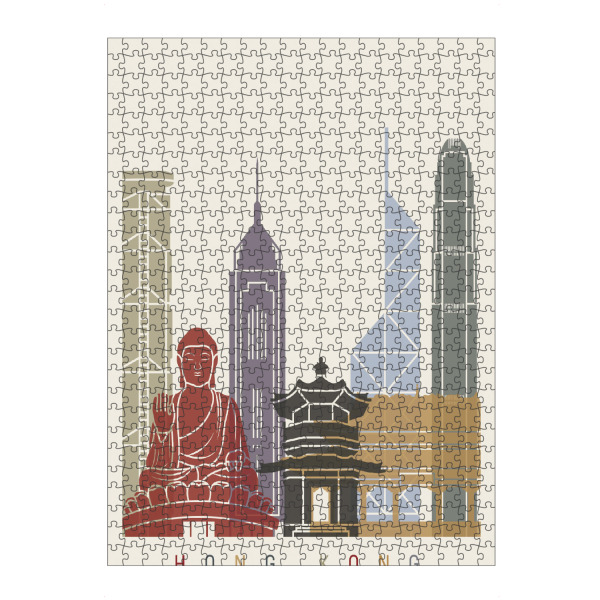 artboxONE Puzzle "Hong Kong skyline-b" artboxONE - Städte,Architektur