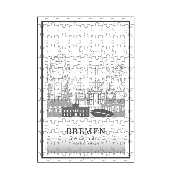 artboxONE Puzzle "Bremen skyline line art" artboxONE - Städte,Reise,Architektur,Kartografie