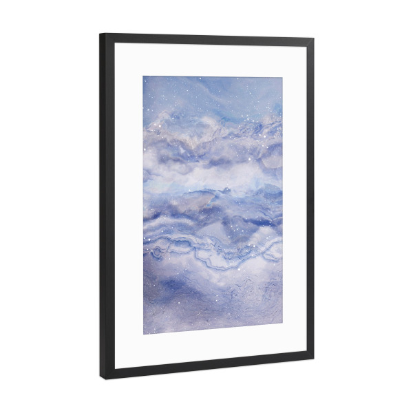 Poster mit Rahmen Schwarz (Metallic) "Crystallized Lilac" artboxONE - Abstrakt,Galaxy - Kristalle,Textur,Abstract,Abstrakt,Sky,Himmel,Wolken,Clouds