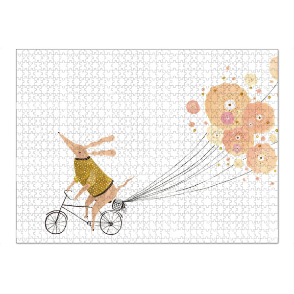 Puzzle Ravensburger "Voglhuber - Blumenfahrt" artboxONE - Natur,Floral,Für Kinder,Tiere,Comic