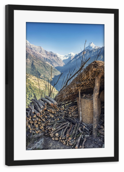 Poster mit Rahmen schwarz "On the way to Annapurna" artboxONE - Natur,Reise,Reise / Länder