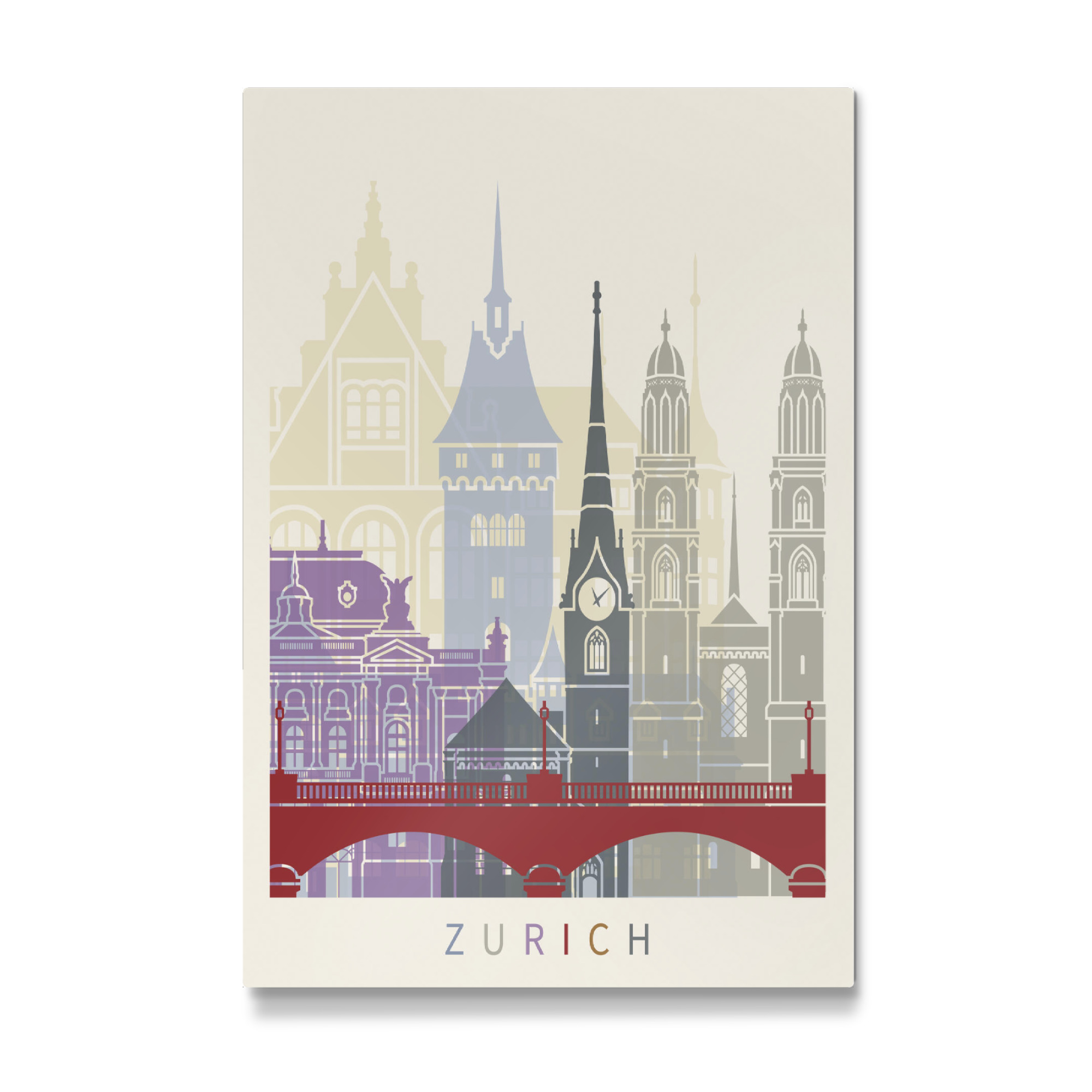 Galerie-Print "ZURICH SKYLINE" 30x20 cm artboxONE