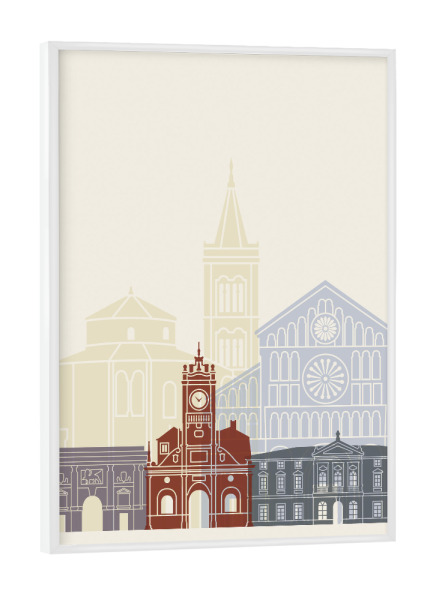 Poster mit weißem Rahmen "Zadar skyline" artboxONE - Städte,Architektur