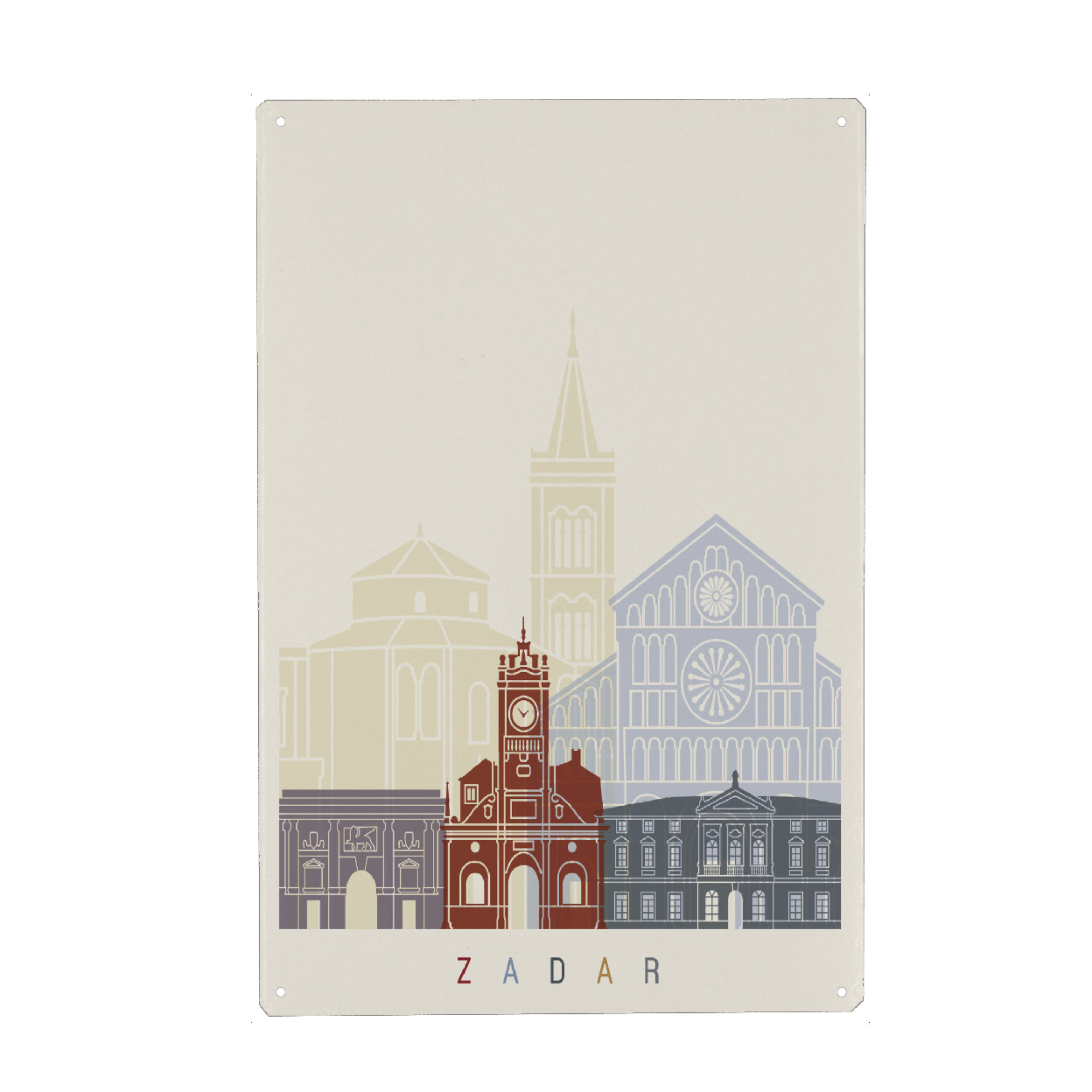 Holzbild "Zadar skyline" artboxONE - Städte,Architektur